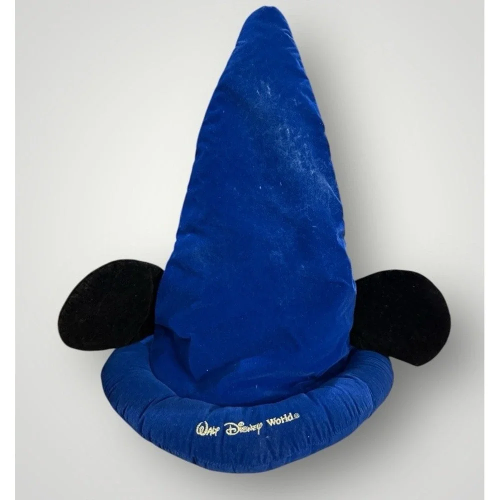 Disney Sorcerer Mickey Mouse Fantasia Hat Blue Stars Moon Plush Lights Dont Work